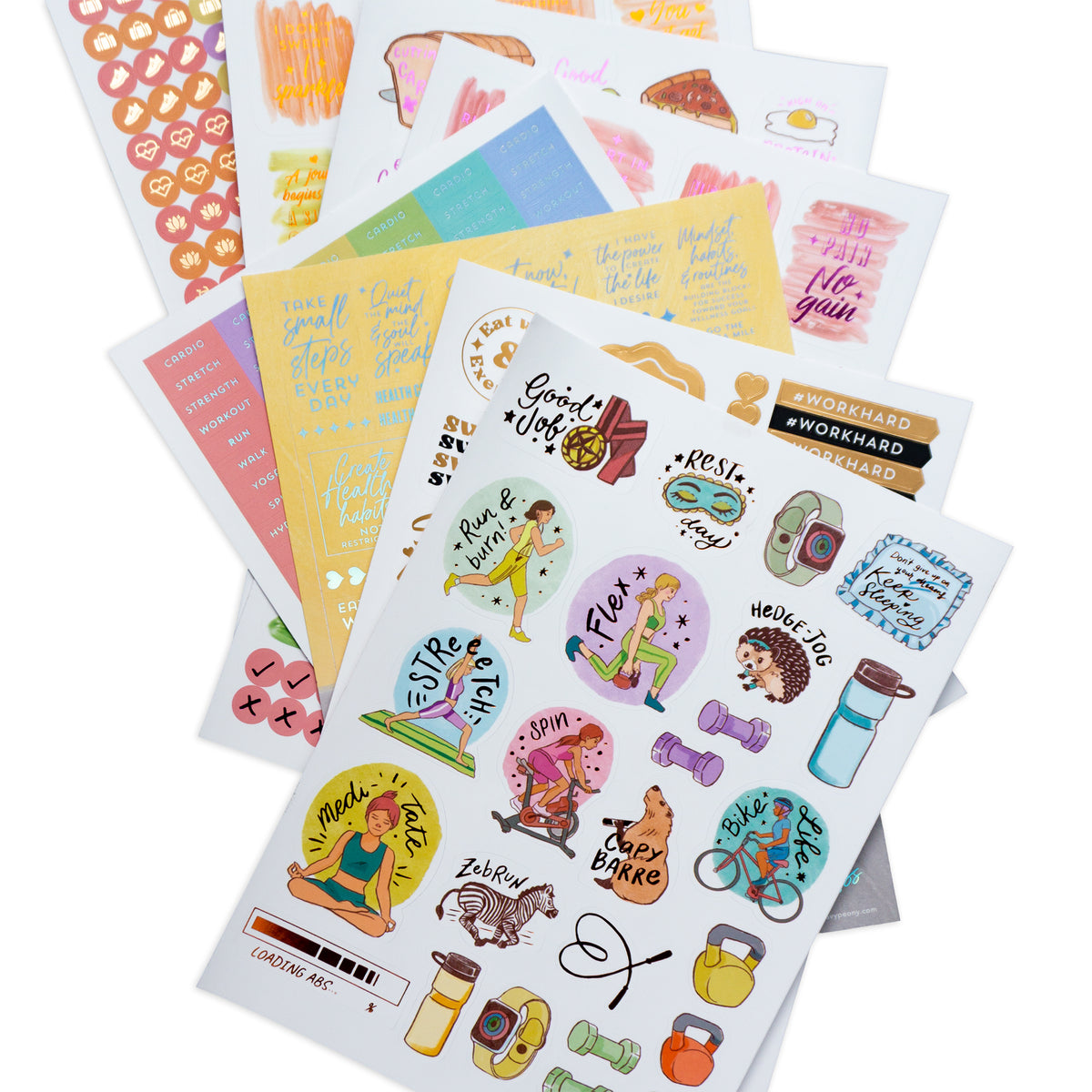 Cute Functional Planner Stickers, A5 Size