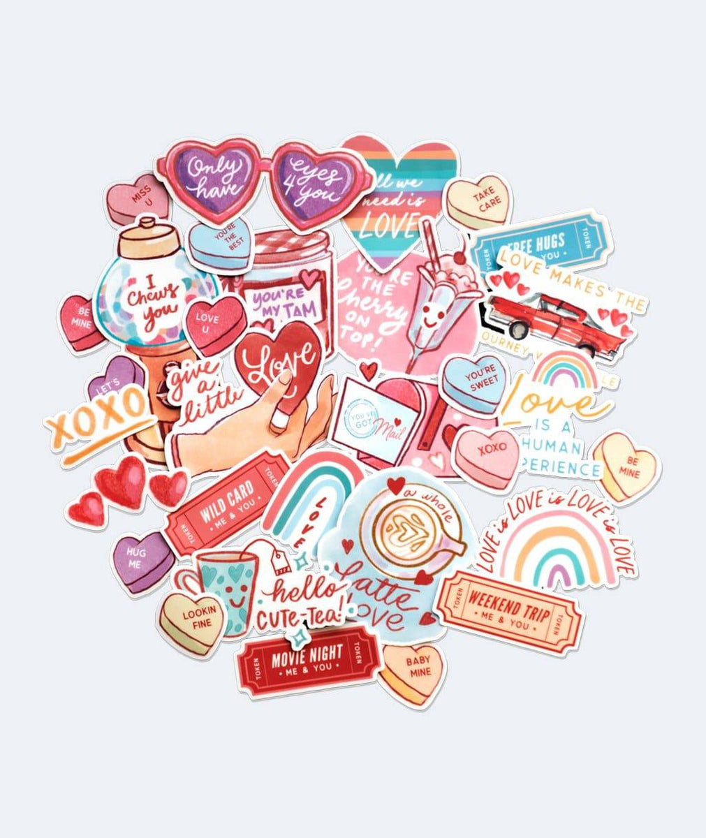  Scrapbook Stickers Love