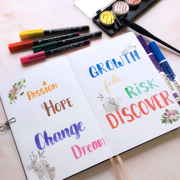 Lettering Our intentions for 2021