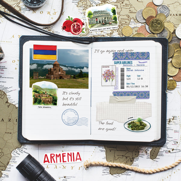 Spiritual Armenia Travel Stickers (28pcs)