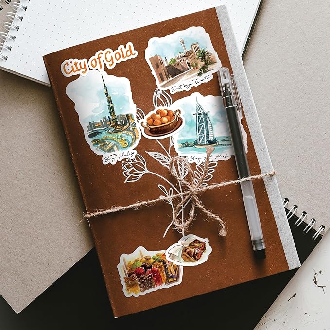 Futuristic Dubai Travel Stickers (30pcs)