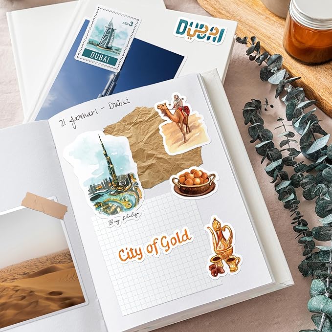 Futuristic Dubai Travel Stickers (30pcs)
