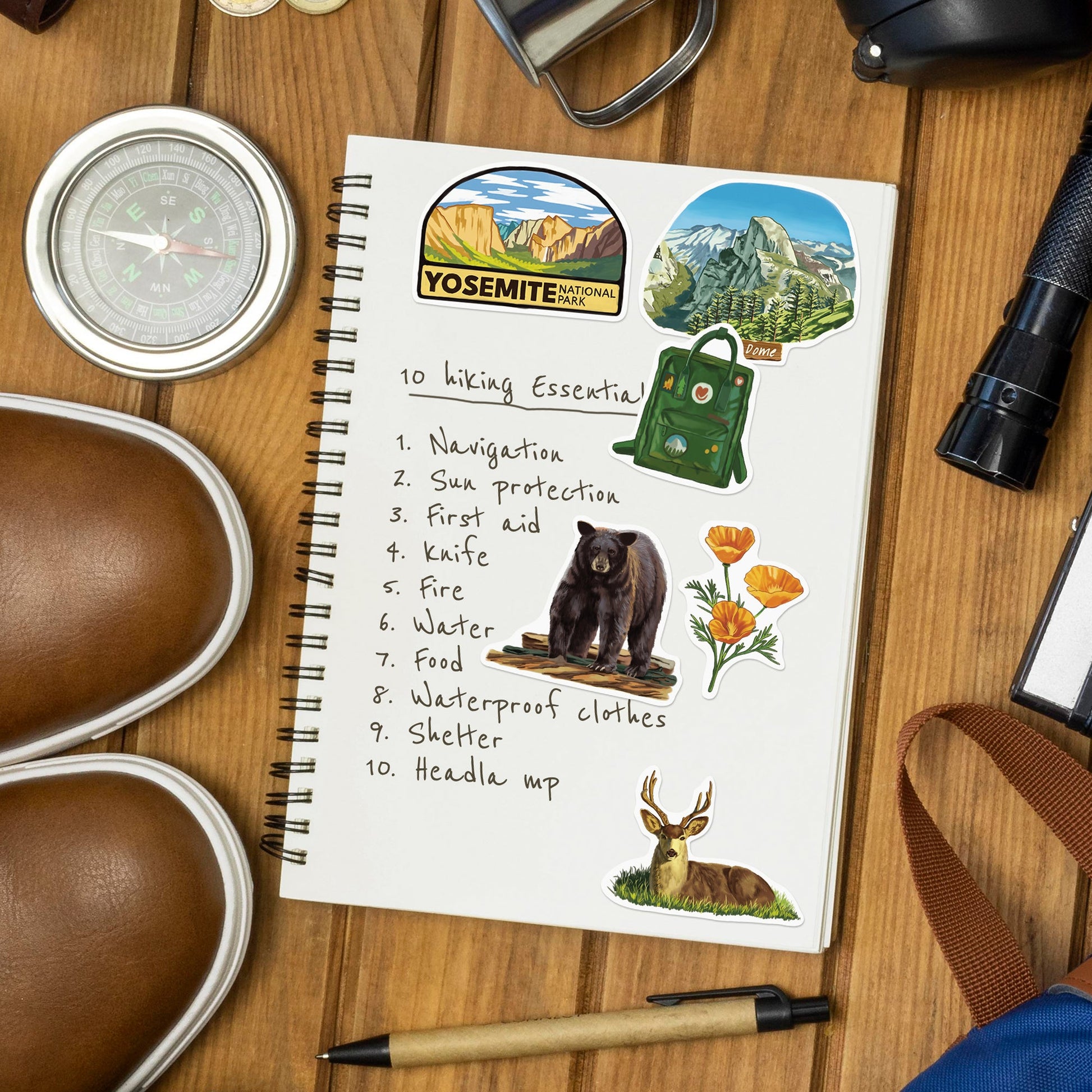 Yosemite National Park Stickers (28pcs)