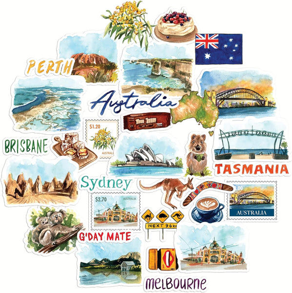 Outback Australia Travel Stickers (32pcs)
