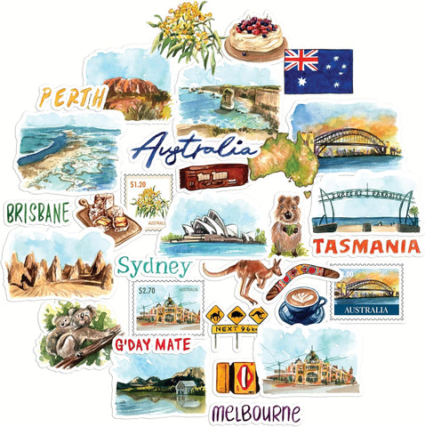 Outback Australia Travel Stickers (32pcs)