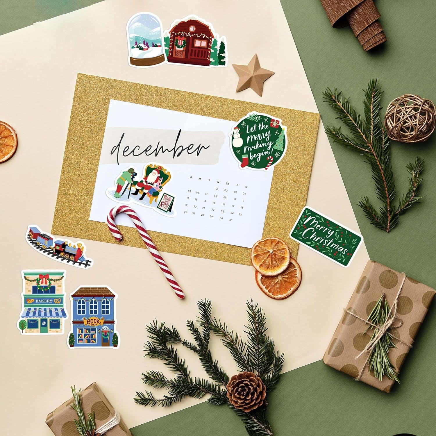 Magical Christmas Village Stickers (25pcs)
