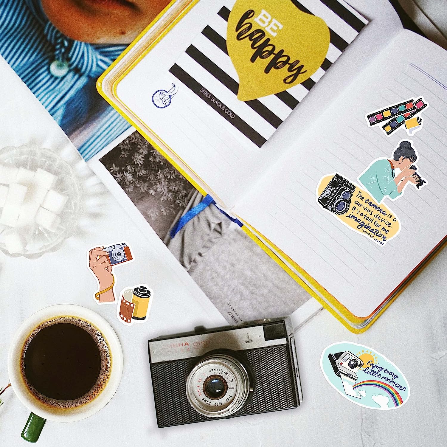 Chic Camera Photography Stickers (27 Pieces)