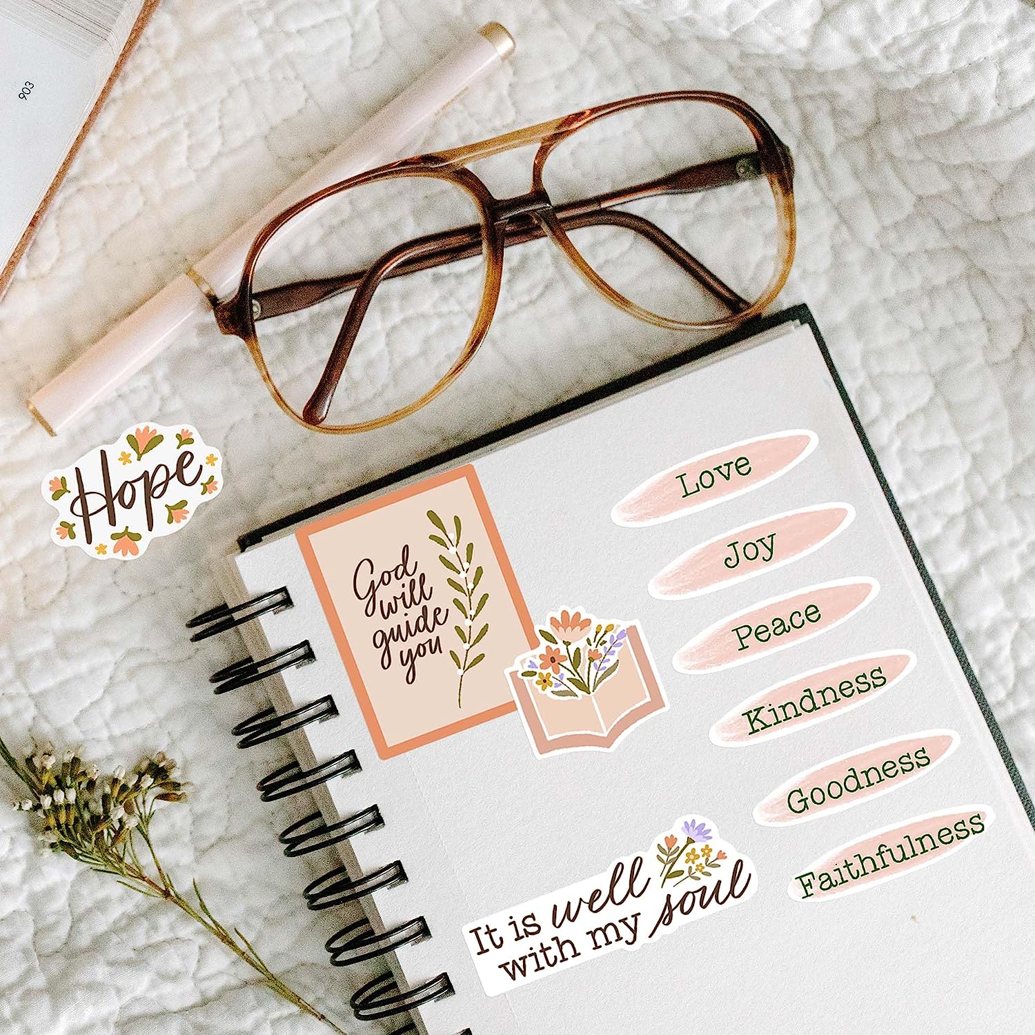 Faith and Religious Vision Board Stickers (48 Pieces)