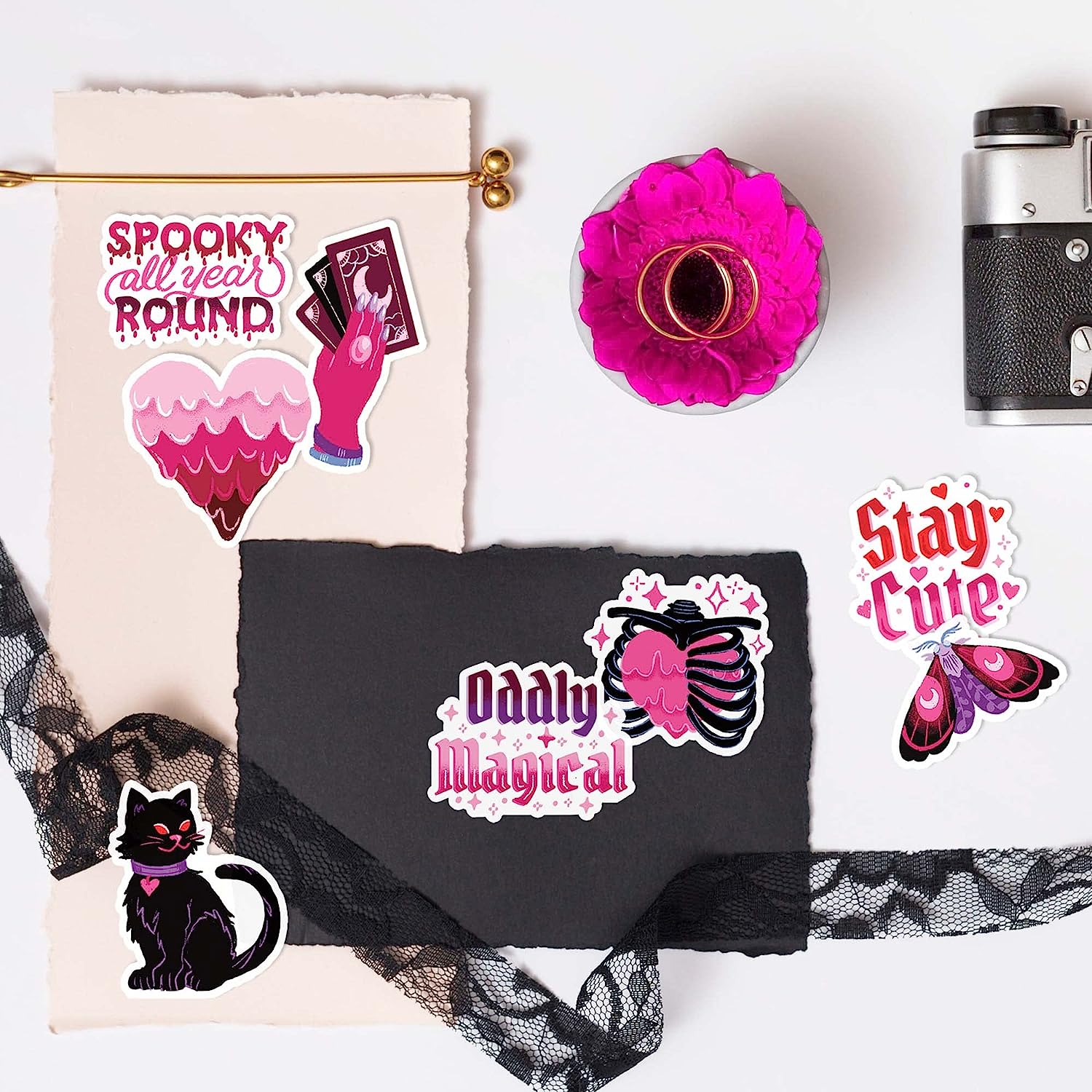 Pastel Cute Gothic Stickers (25 Pieces)