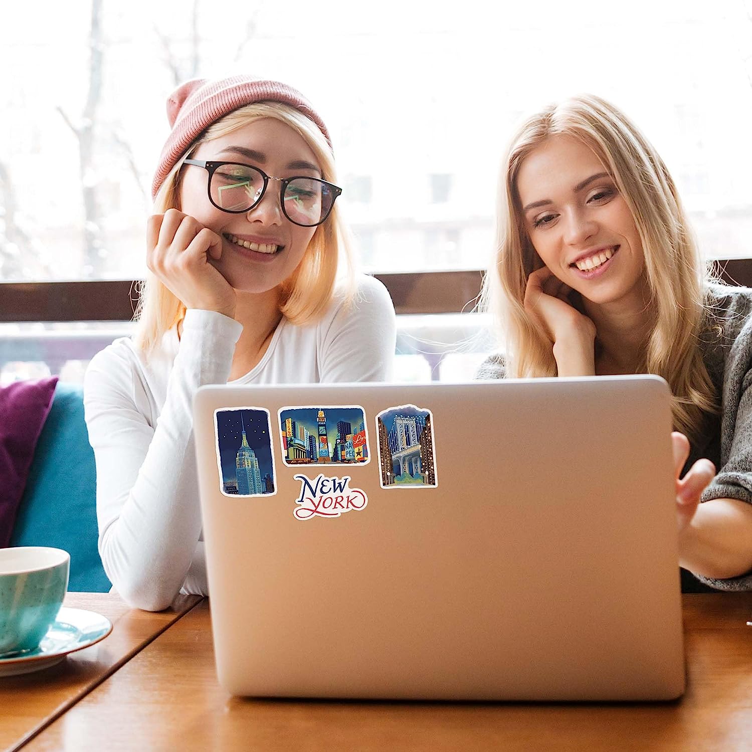 Iconic New York State Travel Stickers (28 Pieces)