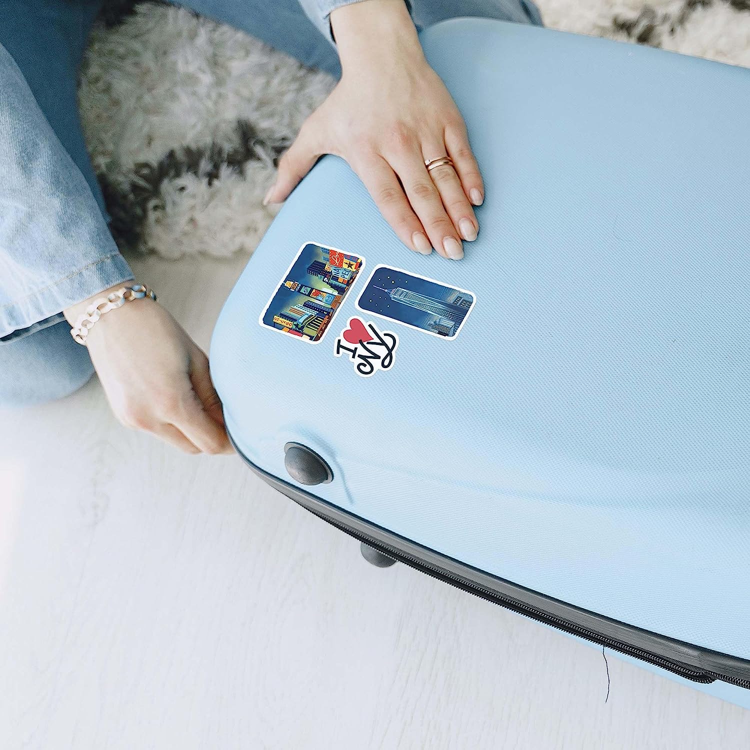 Iconic New York State Travel Stickers (28 Pieces)