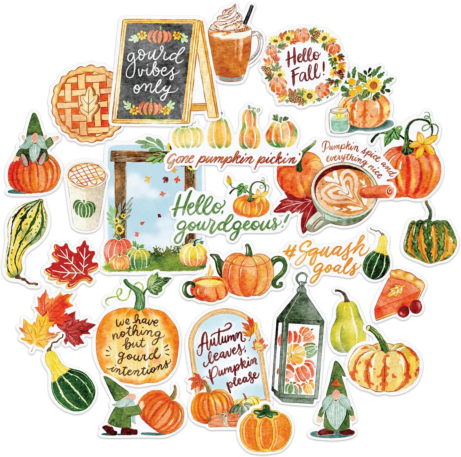 Pumpkin Stickers (28 Pieces)