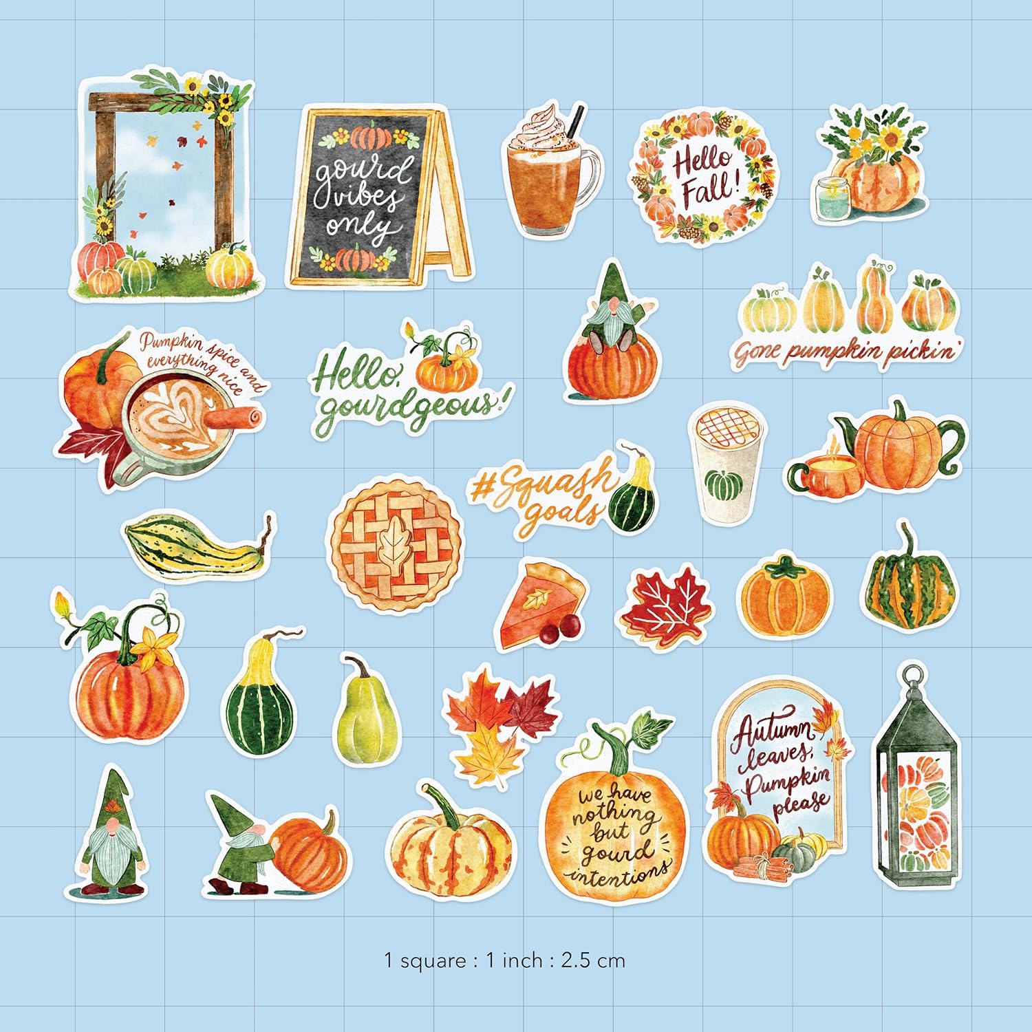 Pumpkin Stickers (28 Pieces)
