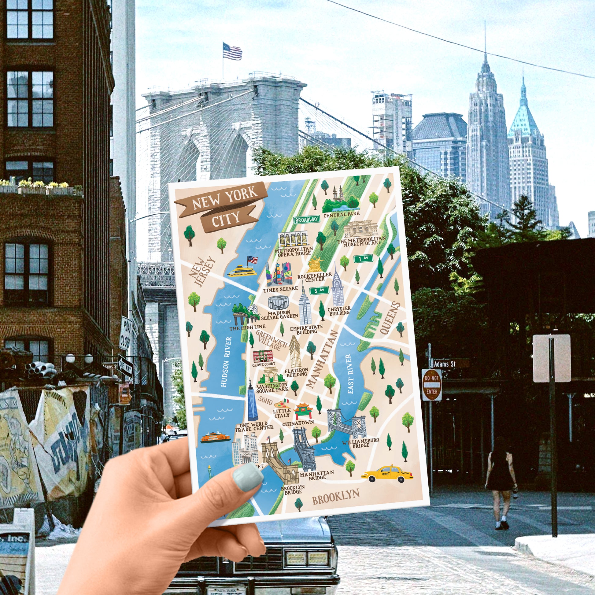 New York City Travel Postcards 4x6 Inches, 12 Pieces, 4 Designs