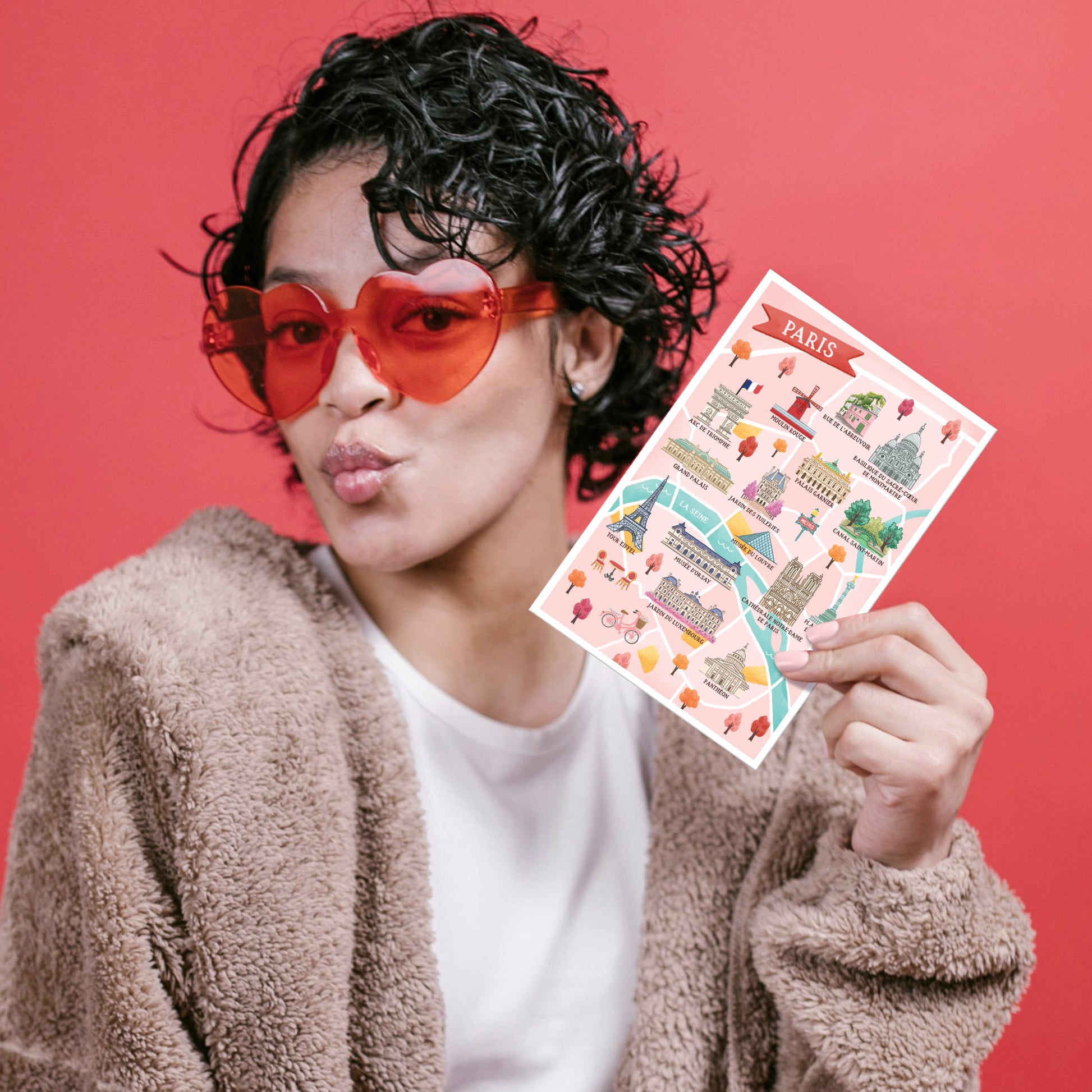 Paris Travel Postcards 4"x6", 12 Pcs, 4 Designs