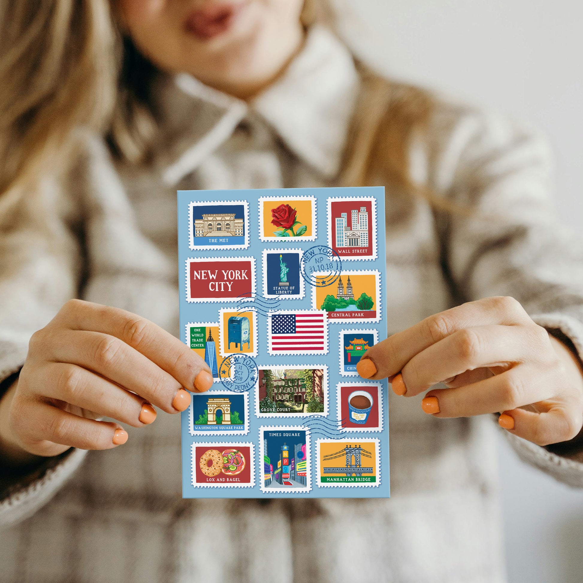 New York City Travel Postcards 4x6 Inches, 12 Pieces, 4 Designs