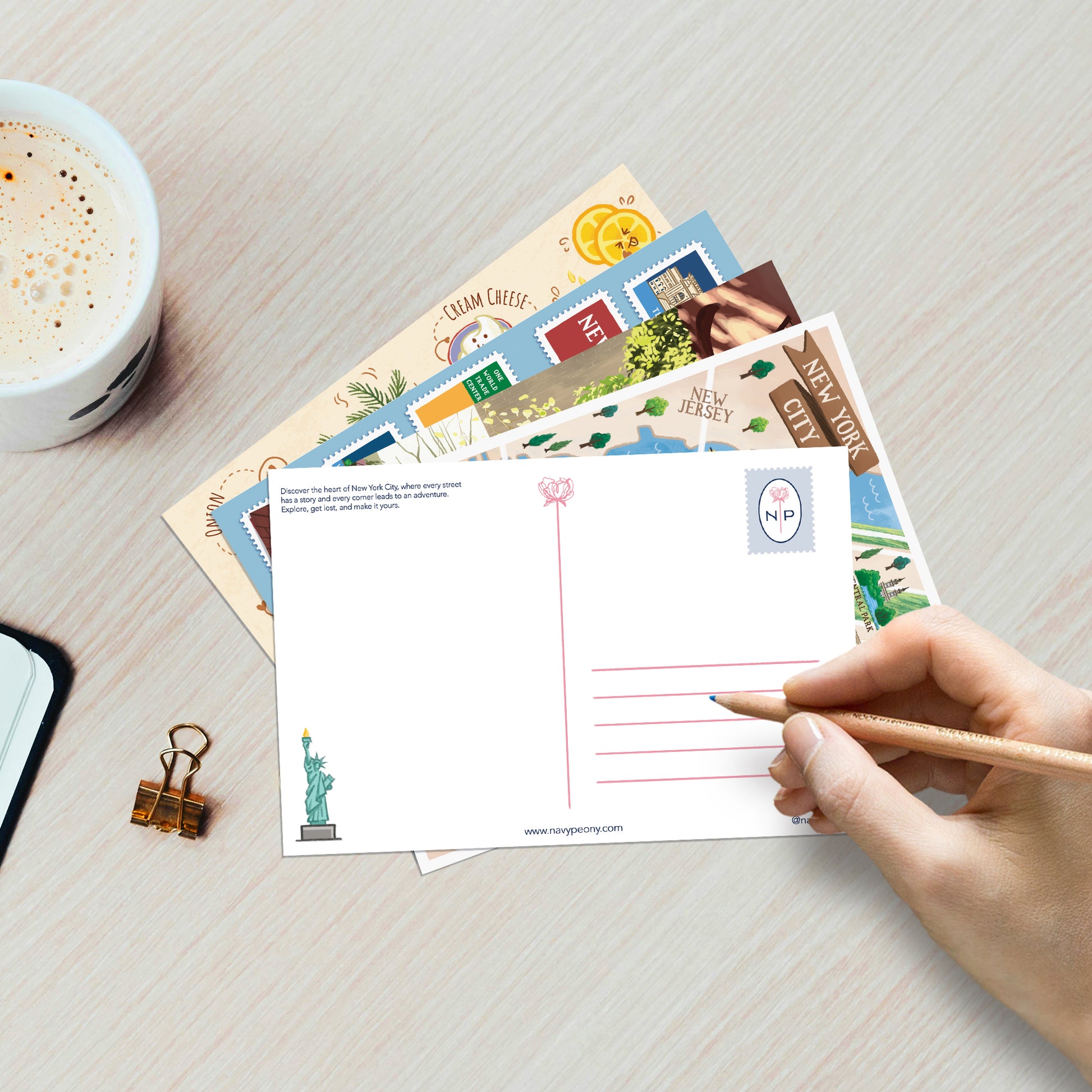 New York City Travel Postcards 4x6 Inches, 12 Pieces, 4 Designs