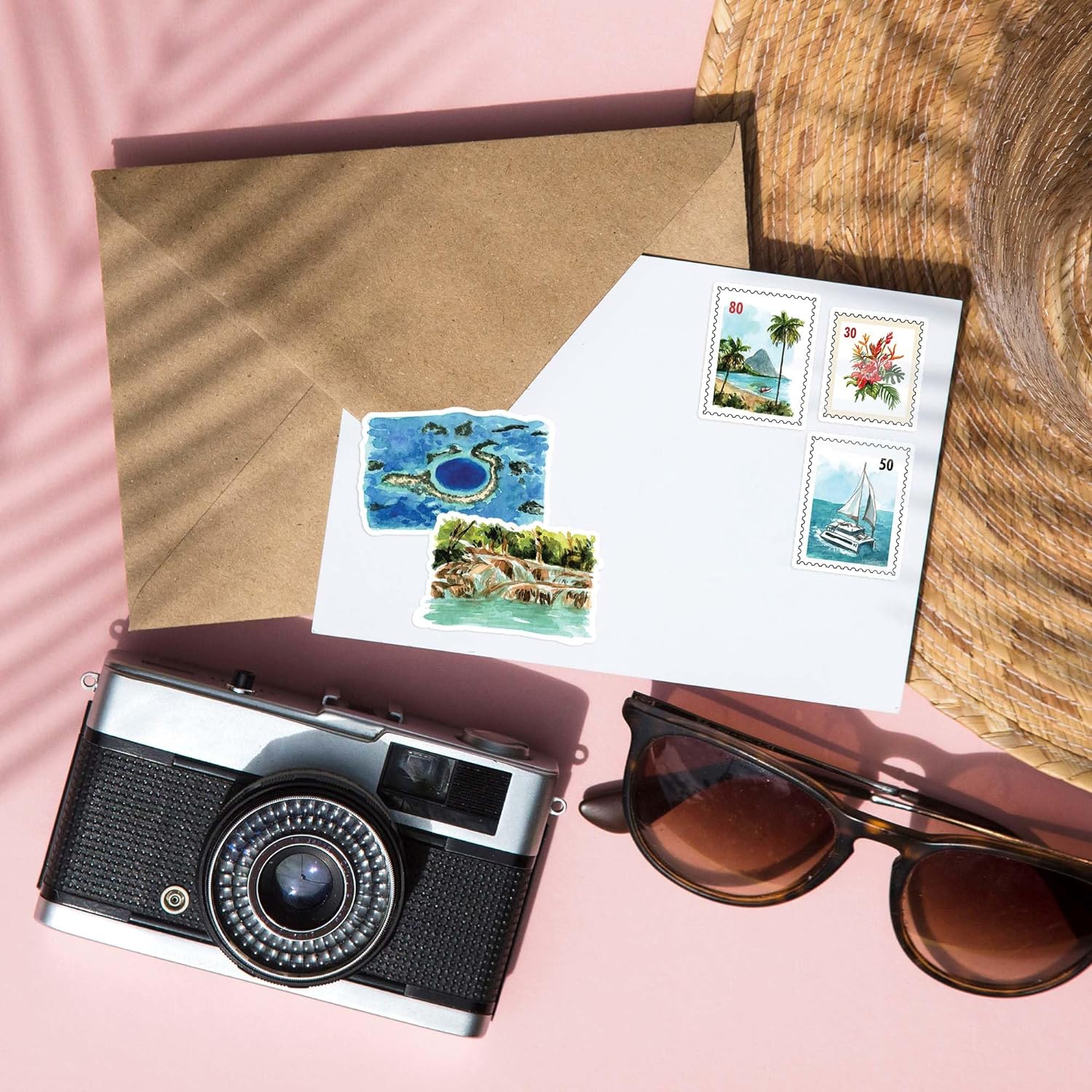 Caribbean Paradise Travel Stickers (31pcs)