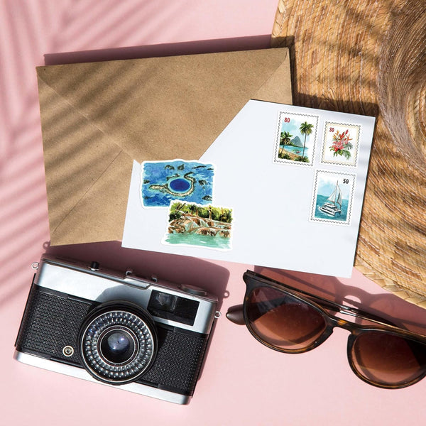 Caribbean Paradise Travel Stickers (31pcs)