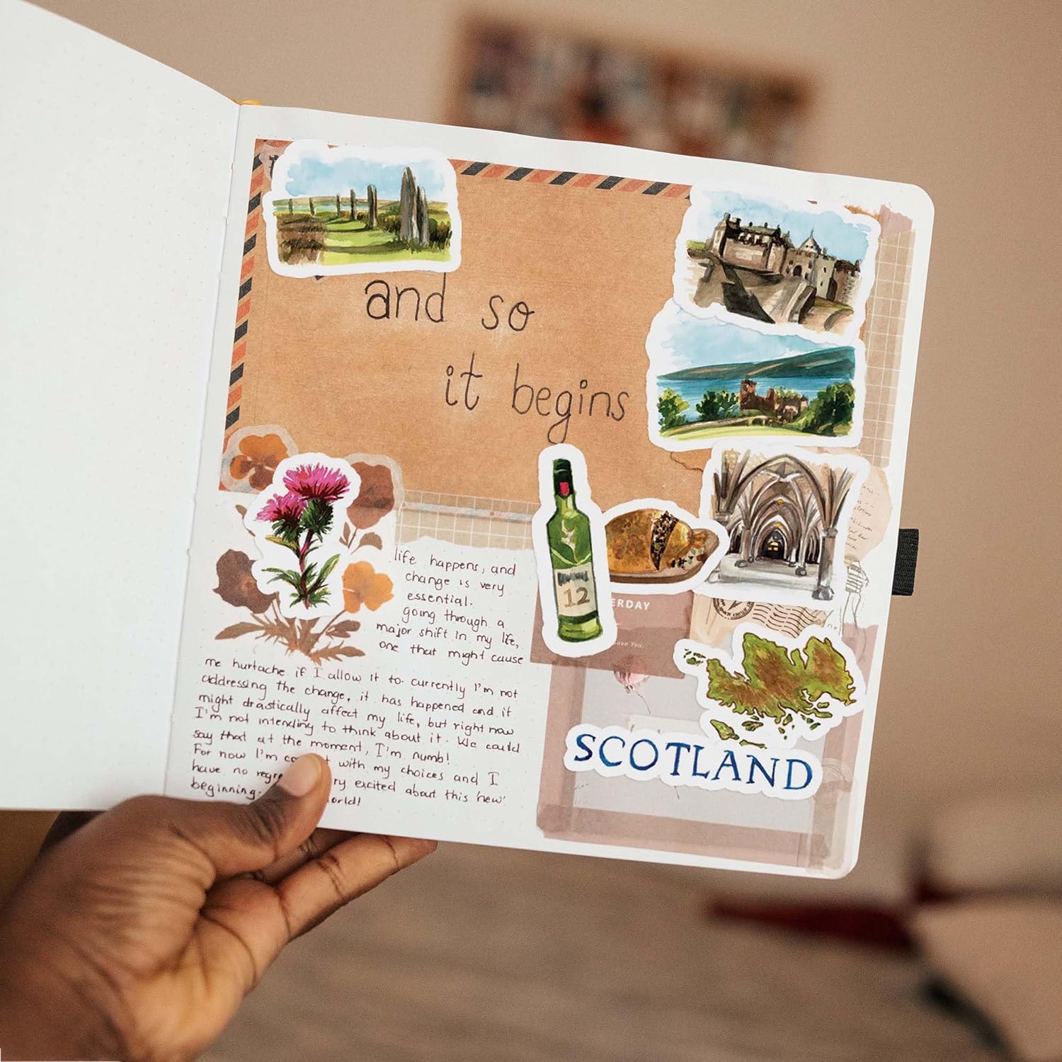 Majestic Scotland Travel Stickers (30pcs)