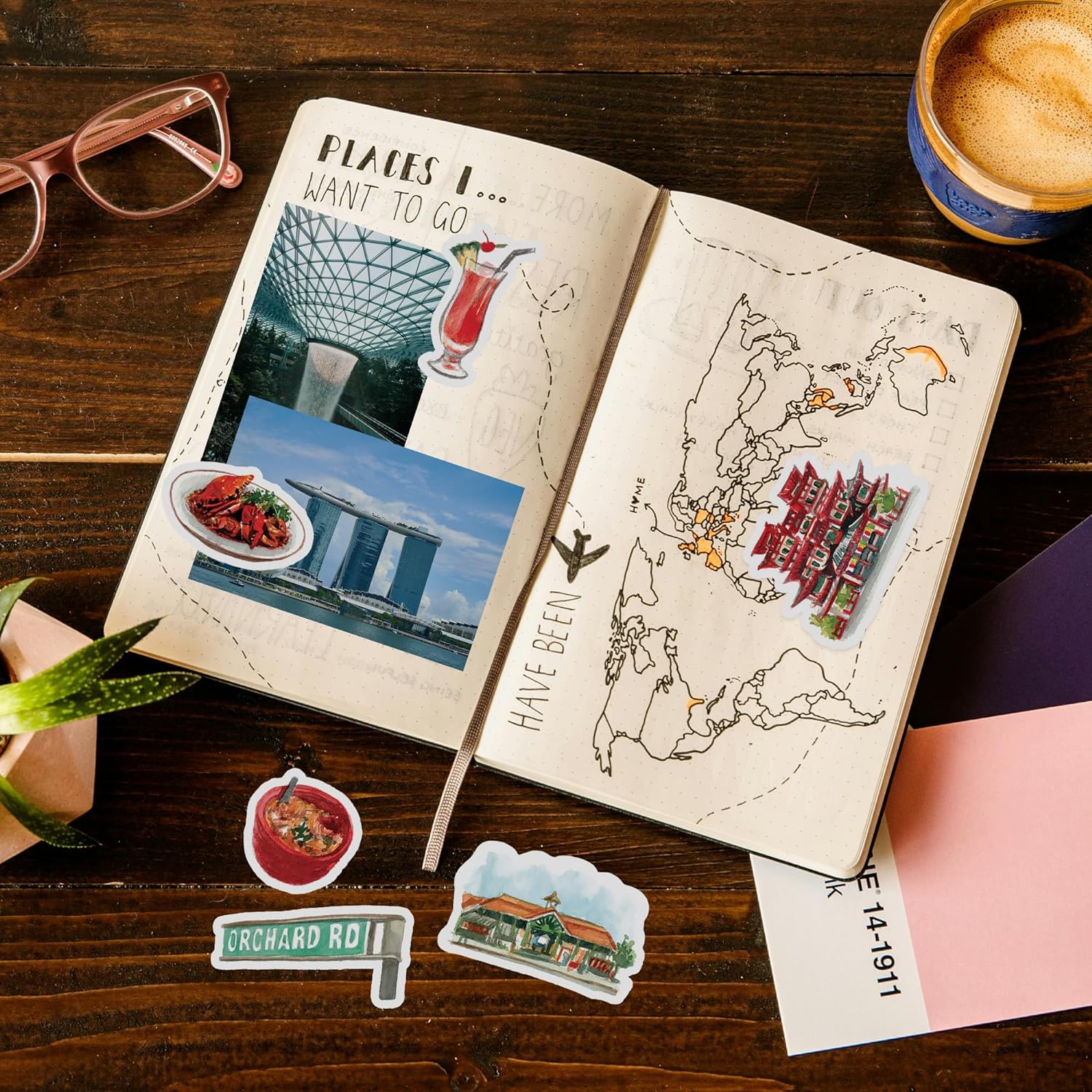 Sunny Singapore Travel Stickers (32pcs)