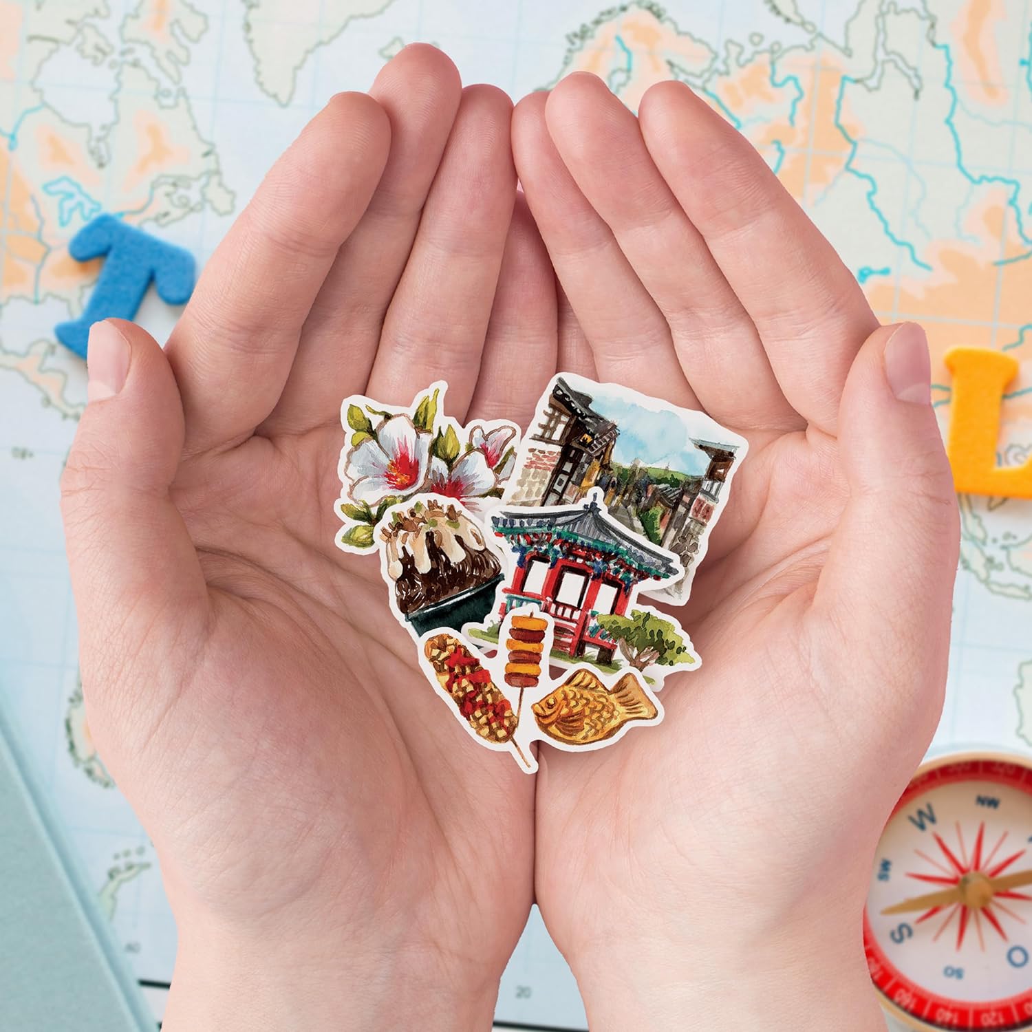 Scenic South Korea Travel Stickers (30pcs)