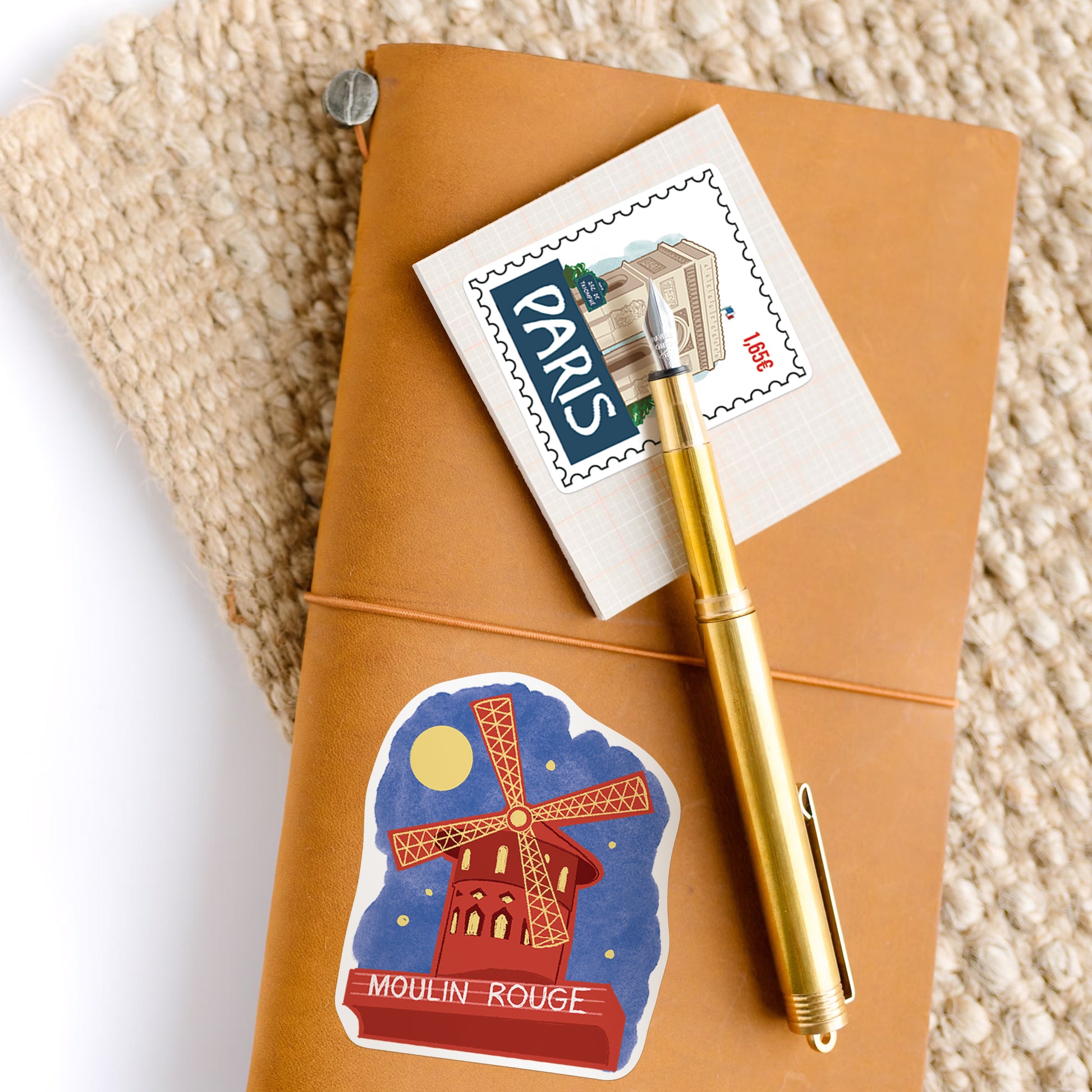 Passionate Paris Large Size Travel Stickers (25pcs)