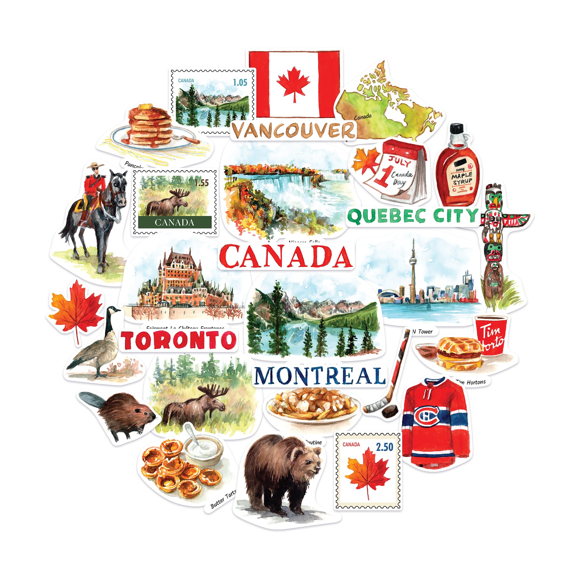 Breathtaking Canada Statement Stickers (29pcs)