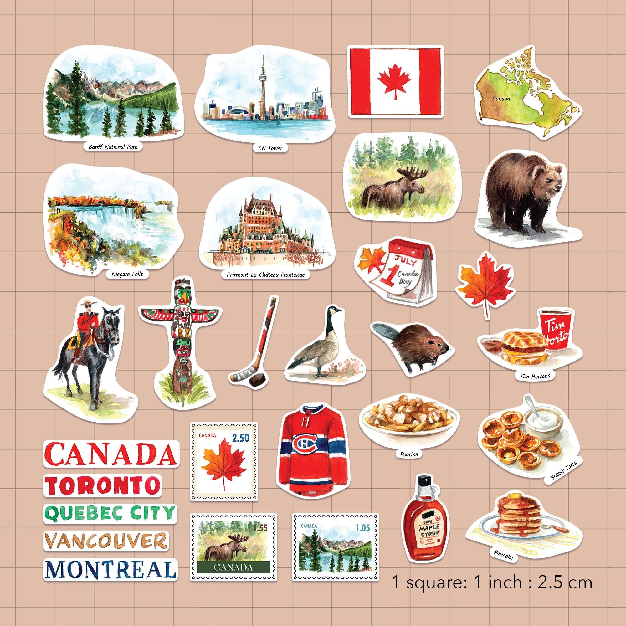 Breathtaking Canada Statement Stickers (29pcs)