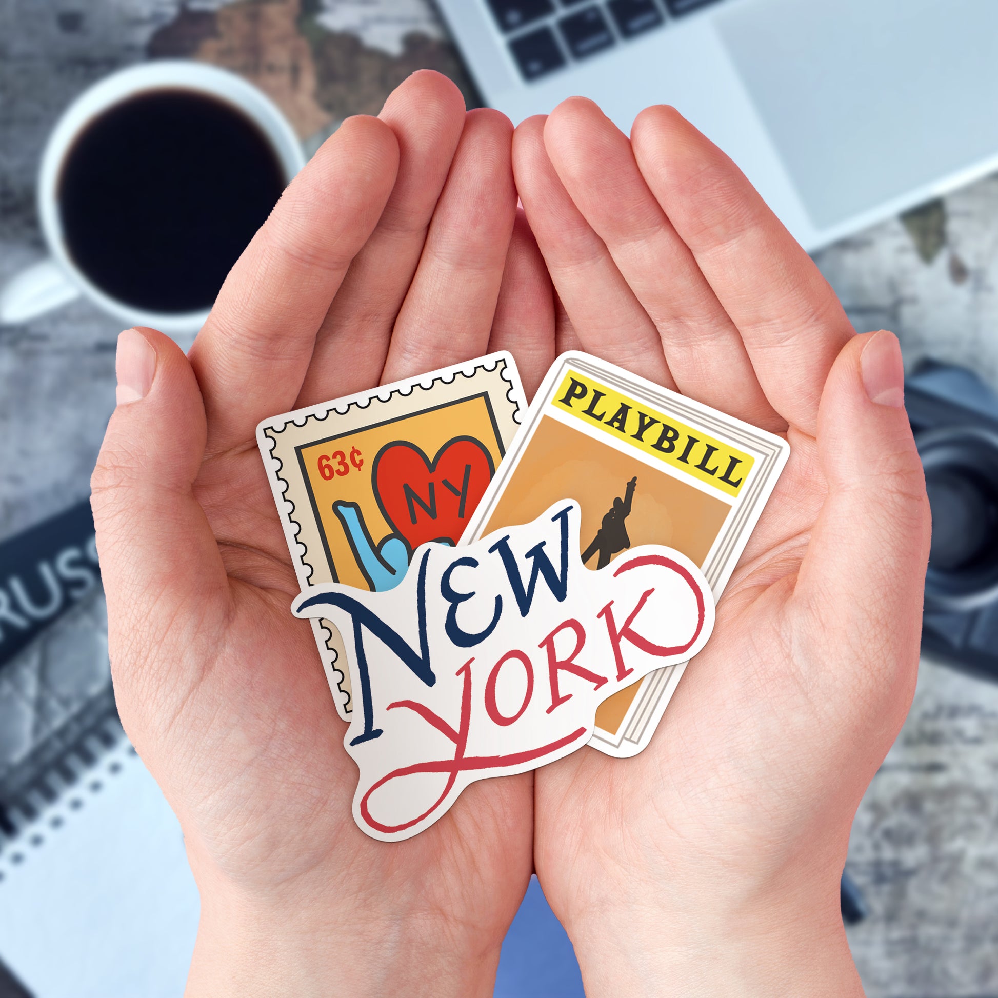 Iconic New York State Large Size Travel Stickers (28pcs)
