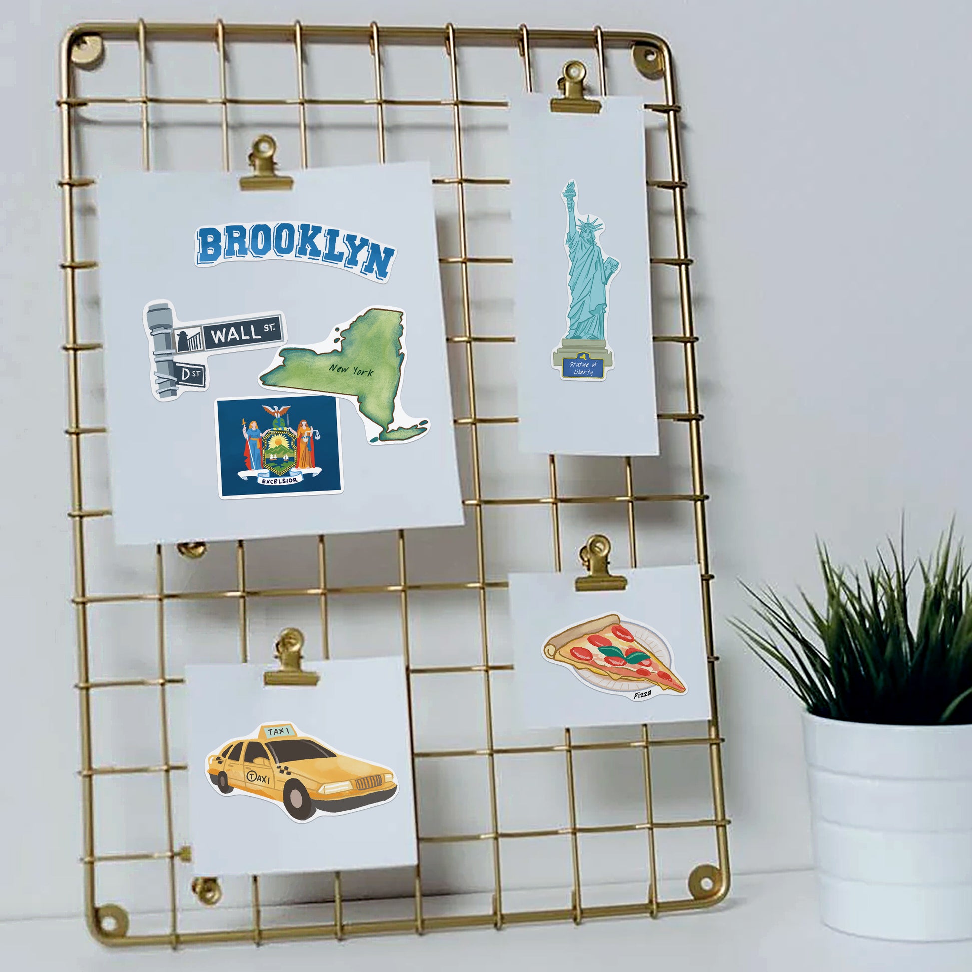 Iconic New York State Large Size Travel Stickers (28pcs)