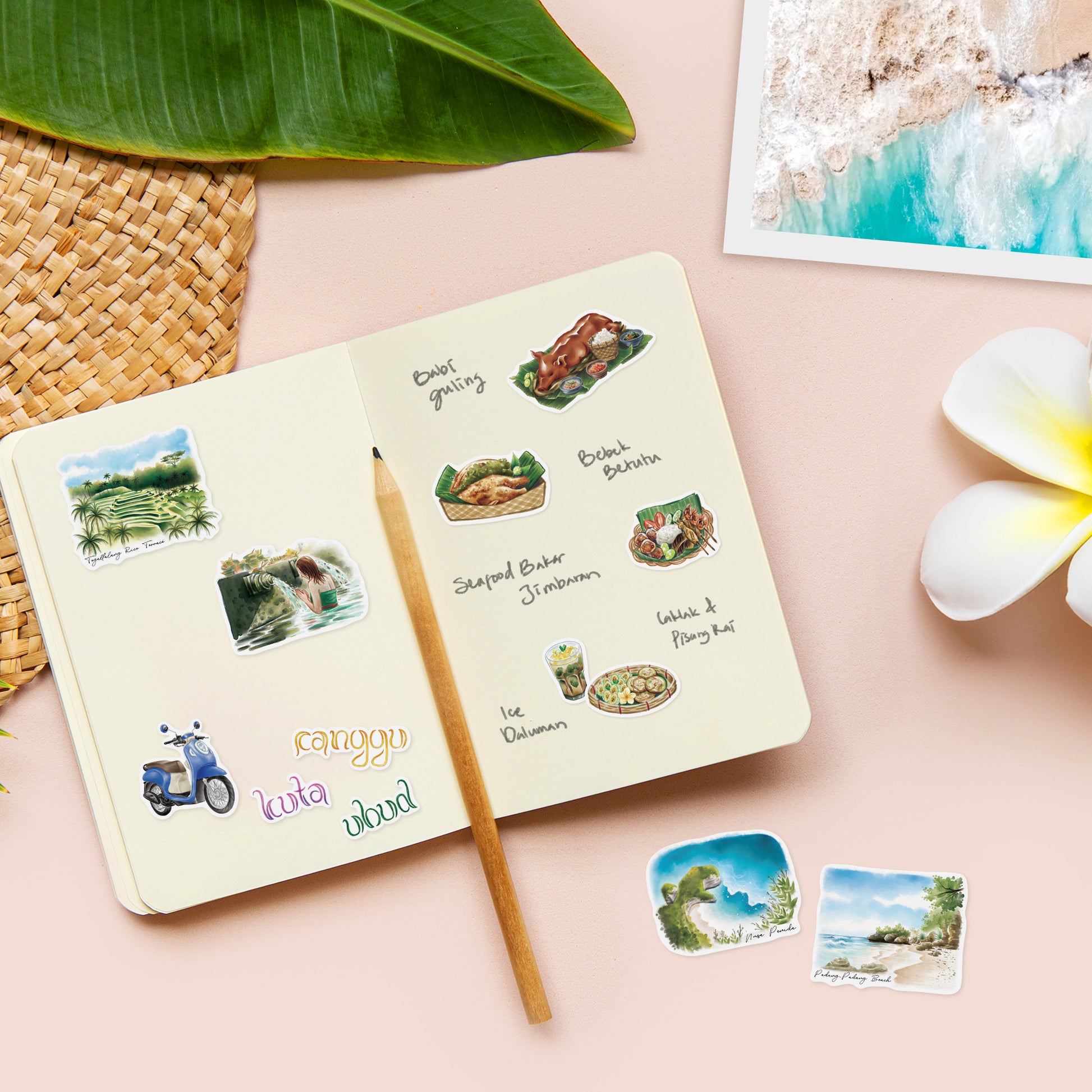Spiritual Bali Travel Stickers (29pcs)