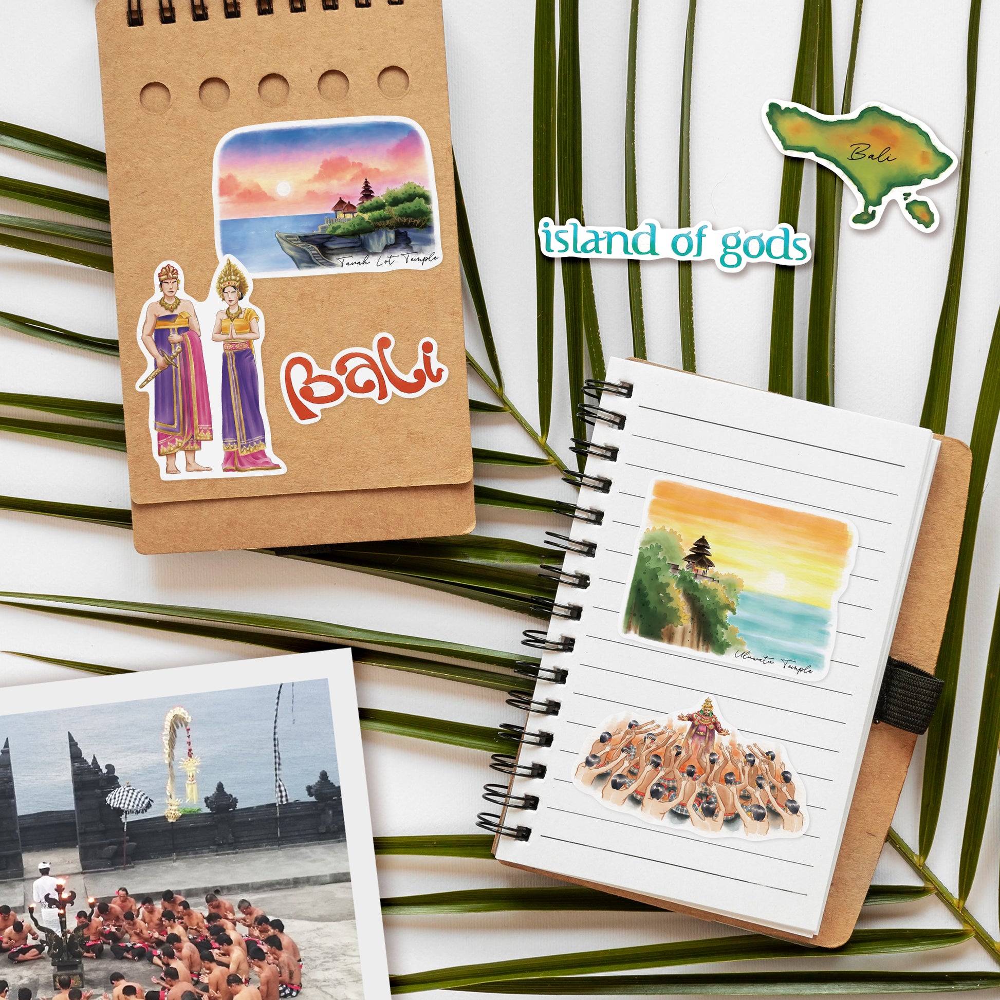 Spiritual Bali Travel Stickers (29pcs)