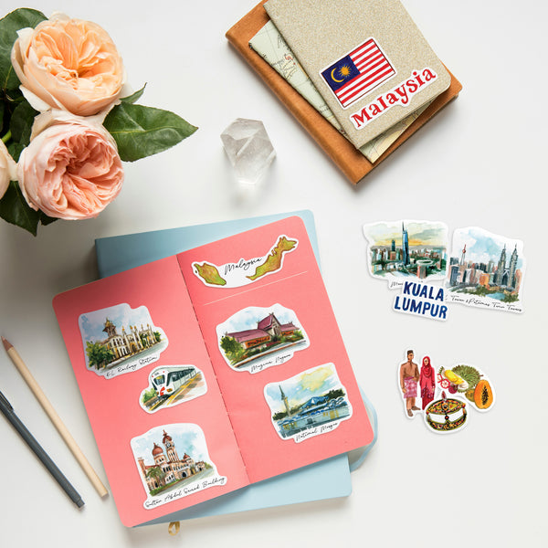 Cultural Malaysia Travel Stickers (32pcs)
