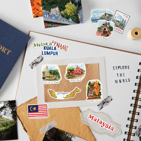 Cultural Malaysia Travel Stickers (32pcs)