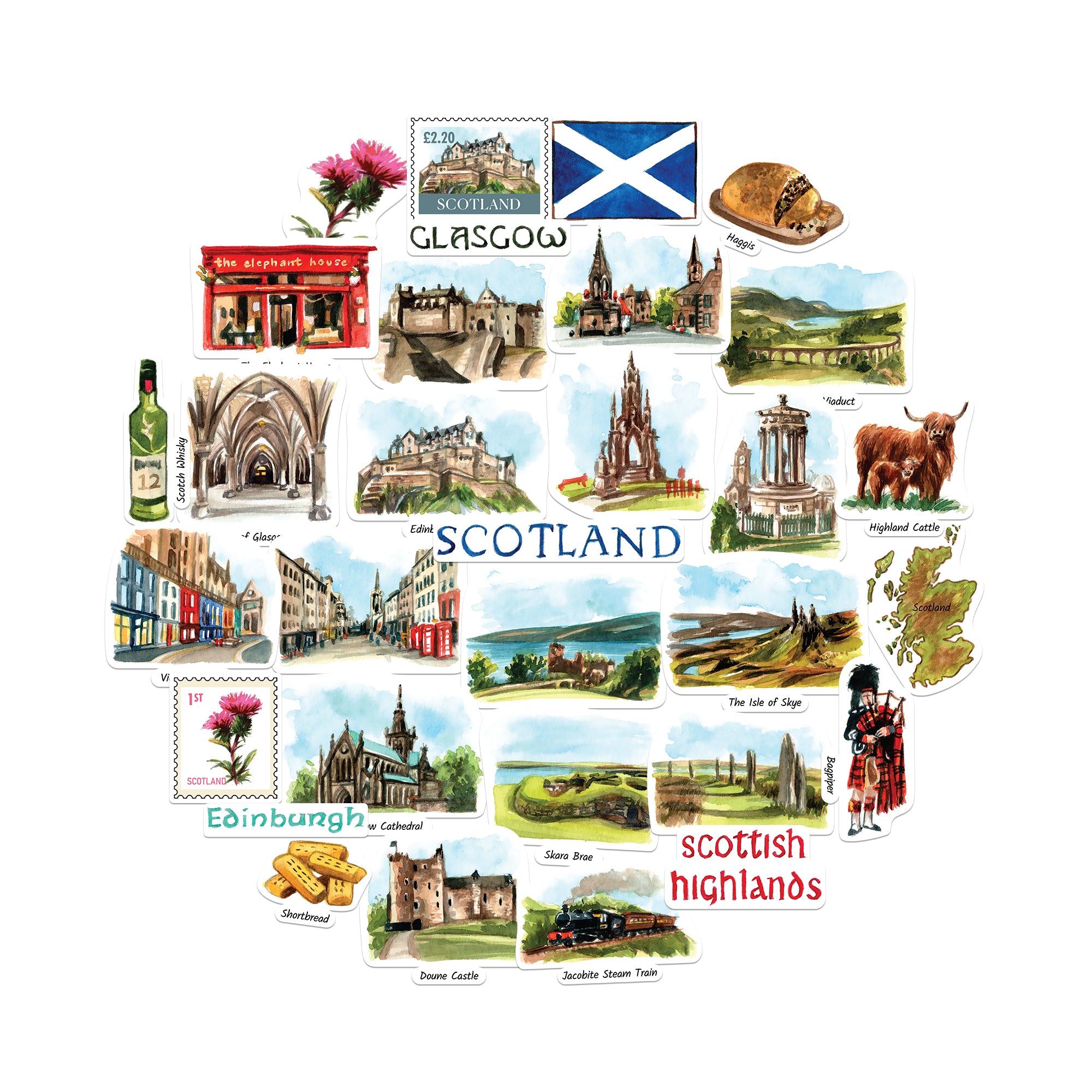 Spectacular Scotland Statement Stickers (31pcs)