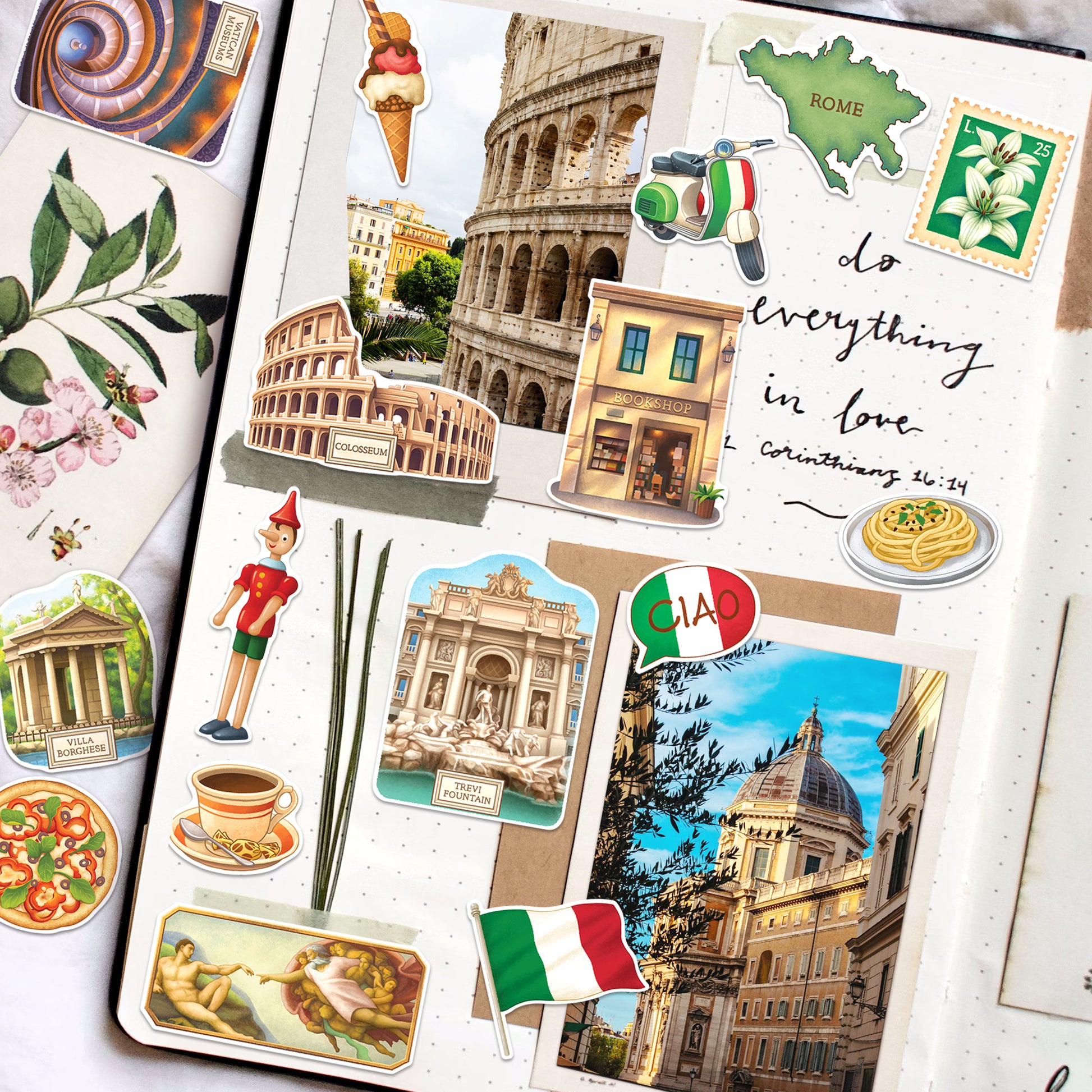 Historical Rome Travel Stickers (28pcs)