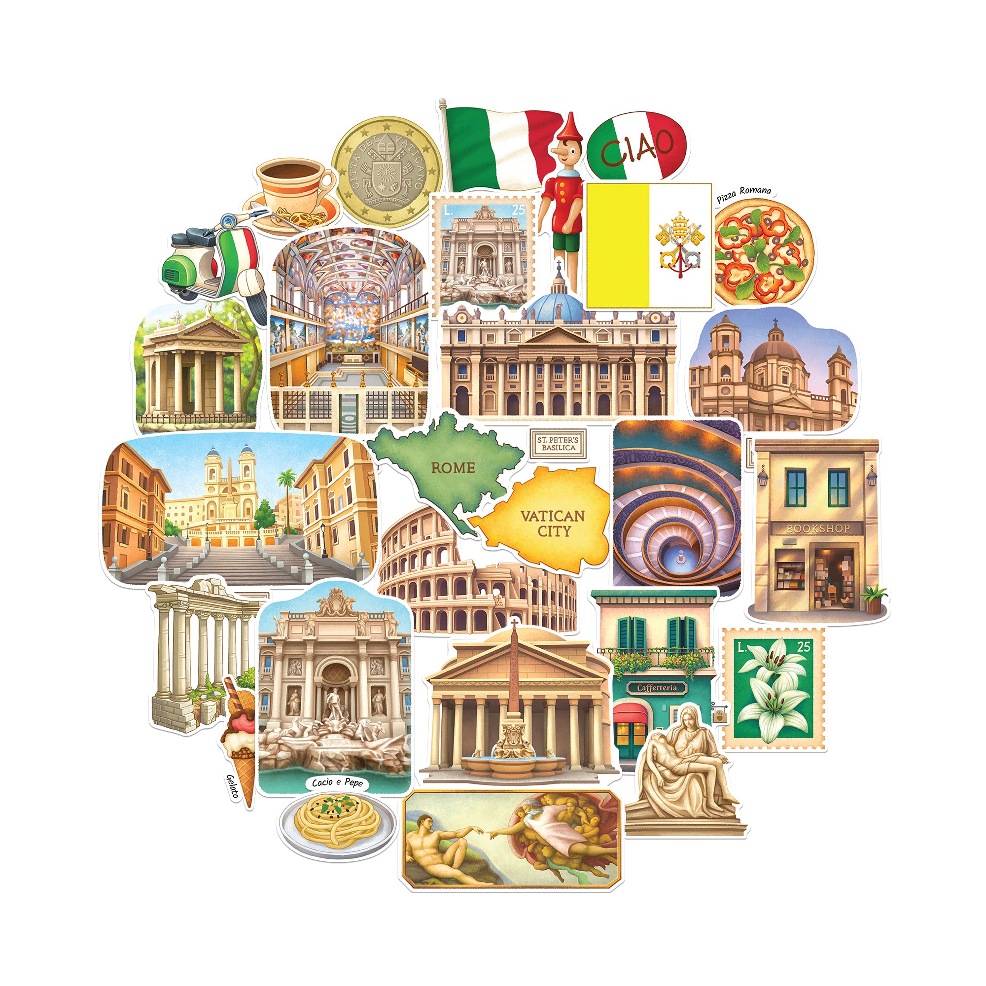 Historical Rome Statement Stickers (28pcs)