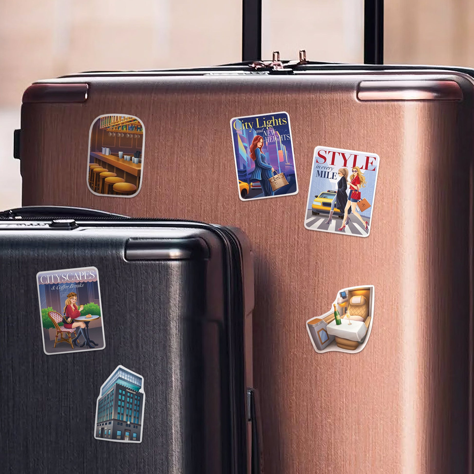 Posh City Girl Travel Stickers (25pcs)