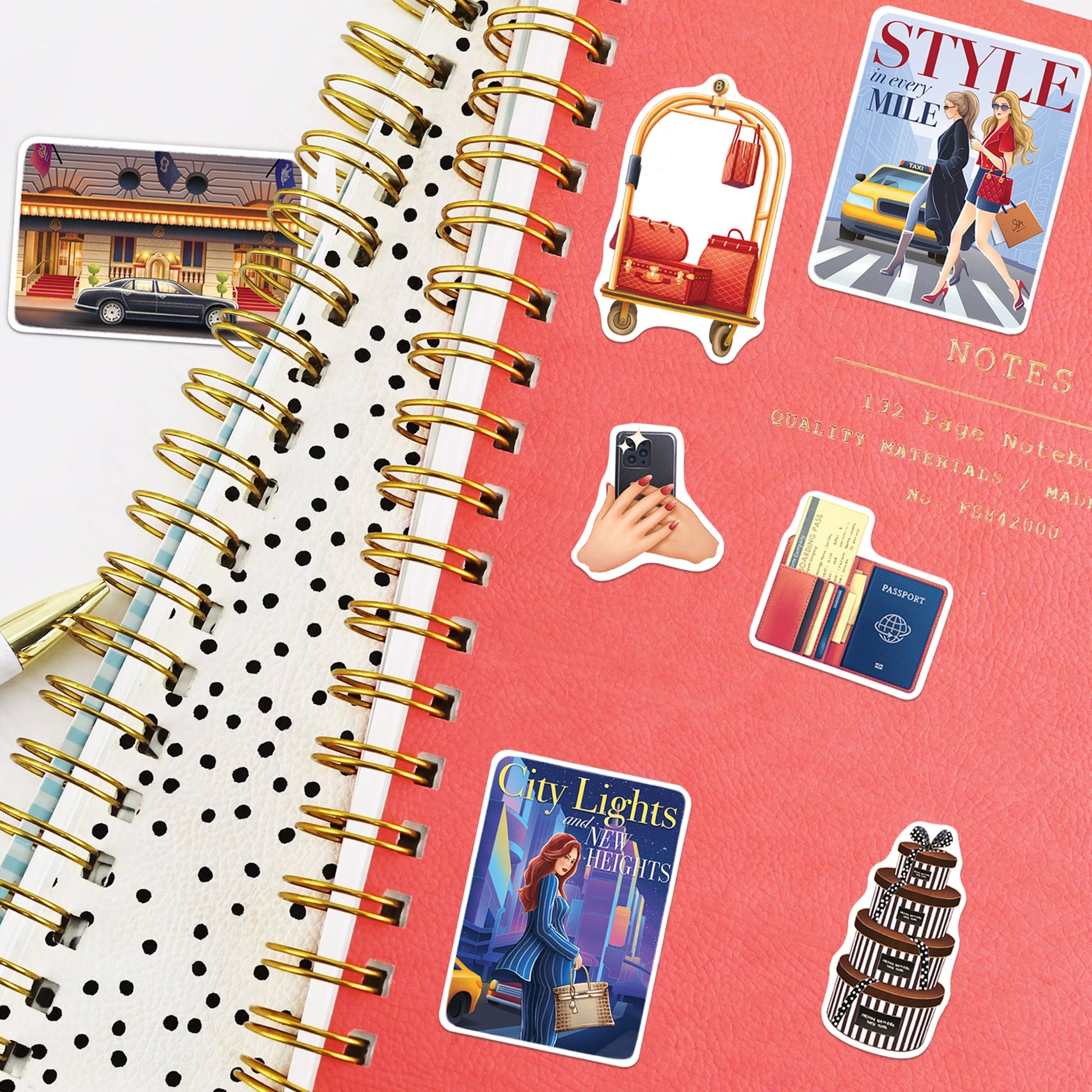 Posh City Girl Travel Stickers (25pcs)