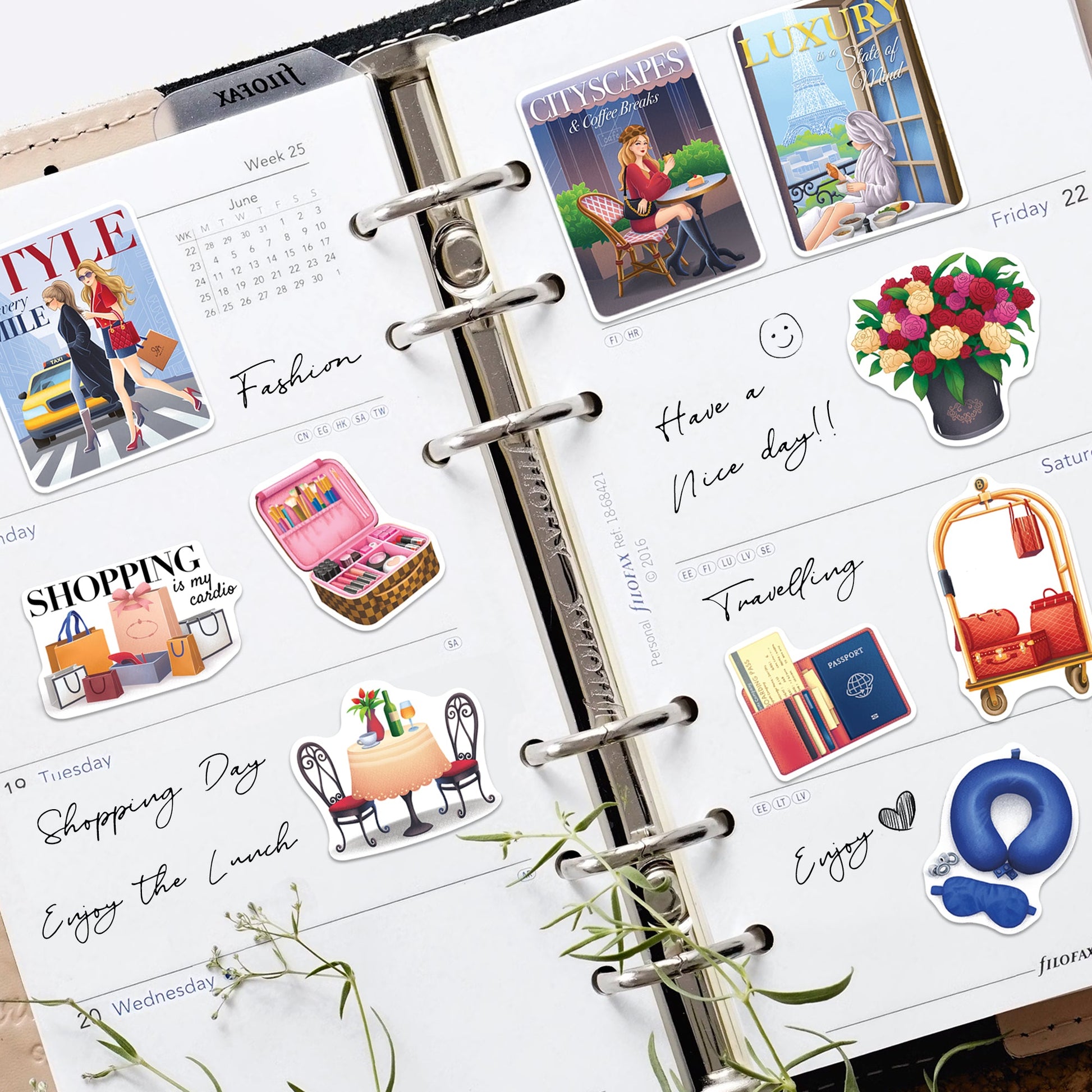 Posh City Girl Travel Stickers (25pcs)