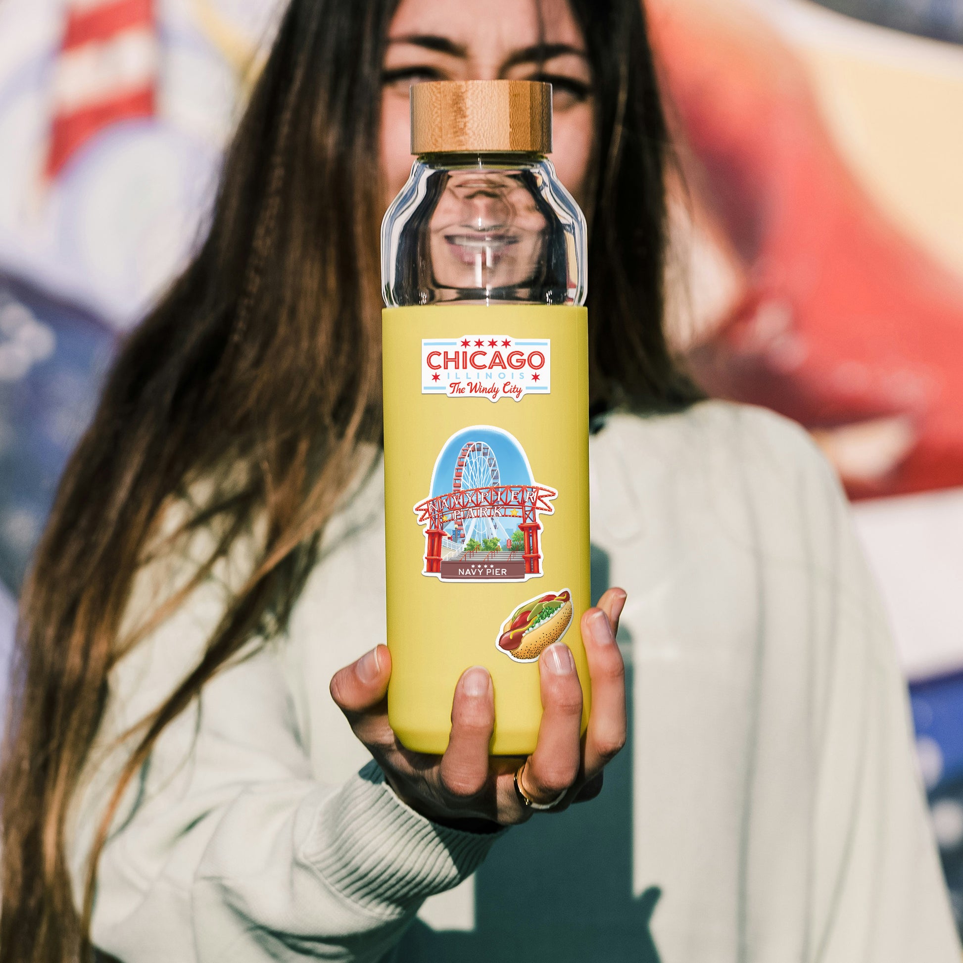 Windy Chicago Travel Stickers (28pcs)