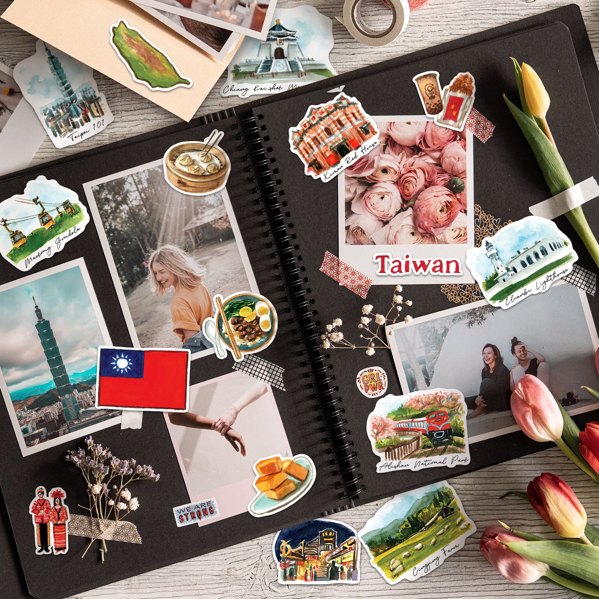 Timeless Taiwan Travel Stickers (28pcs)