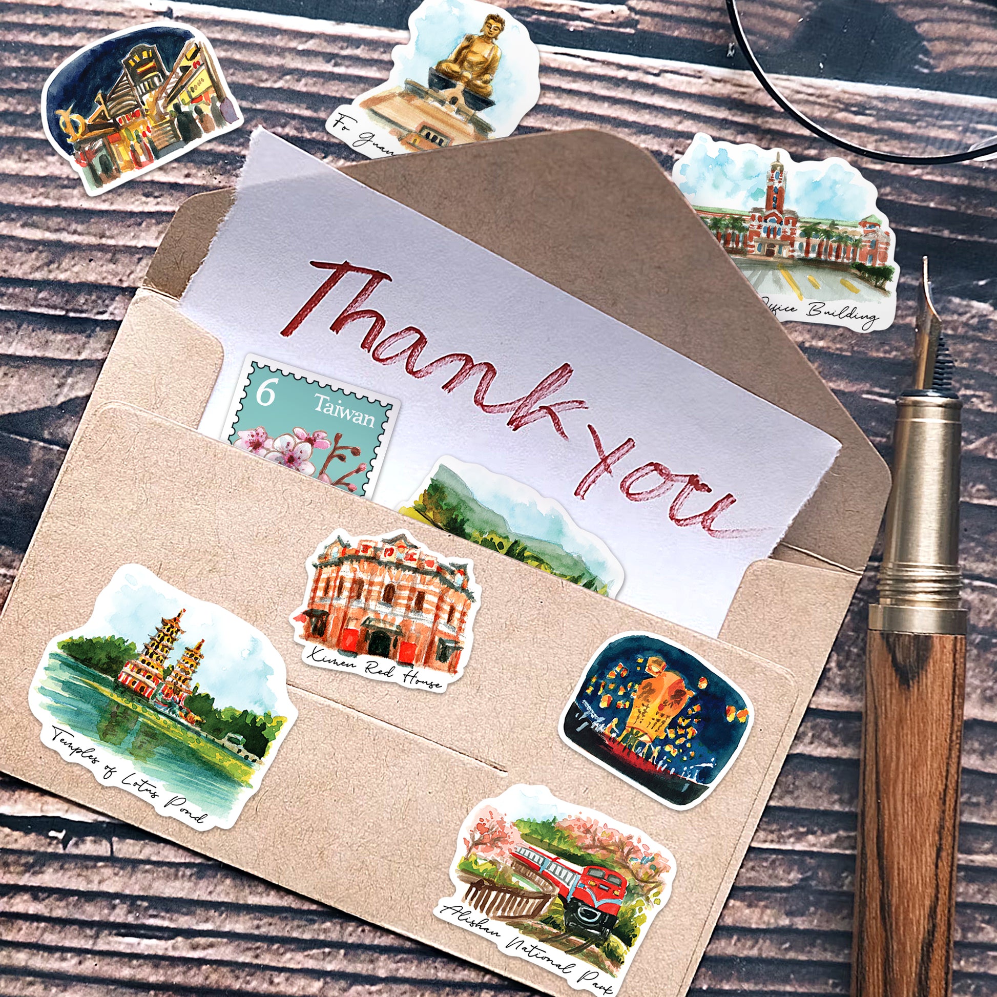 Timeless Taiwan Travel Stickers (28pcs)