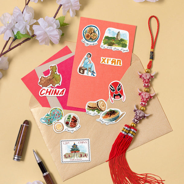 Ancient China Travel Stickers (28pcs)