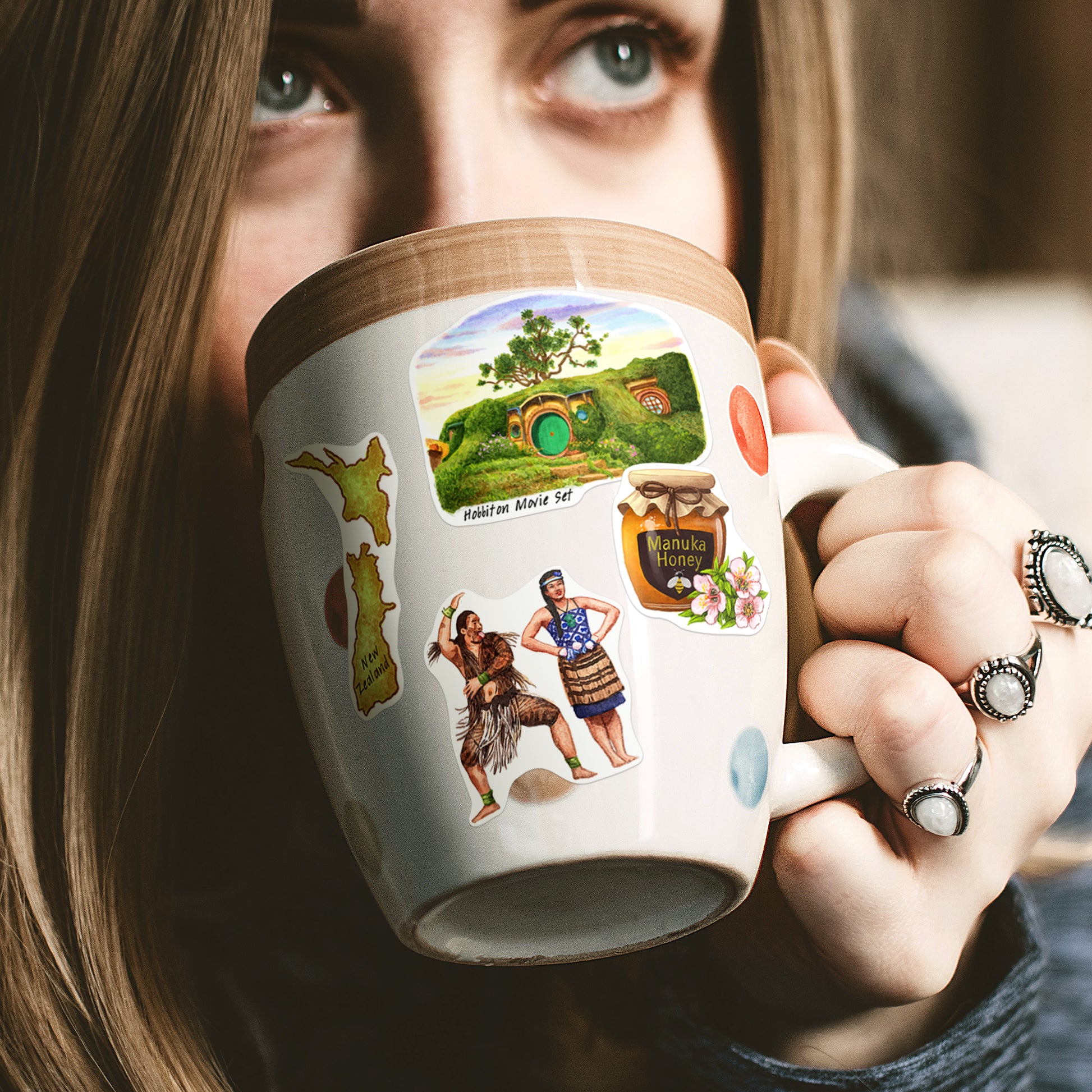 Tranquil New Zealand Travel Stickers (28pcs)