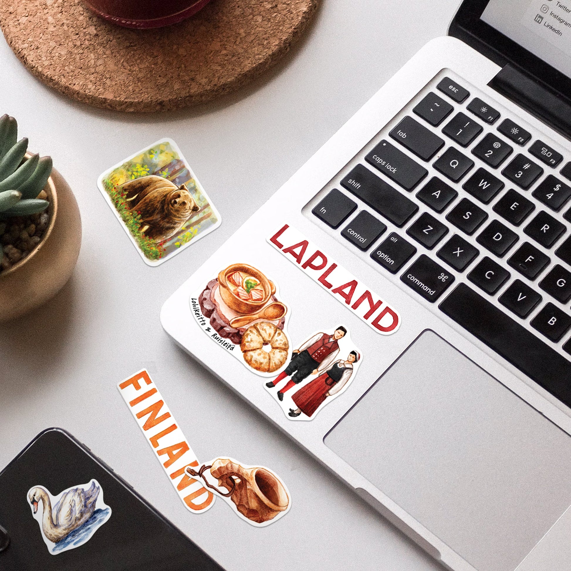 Arctic Finland Travel Stickers (28pcs)