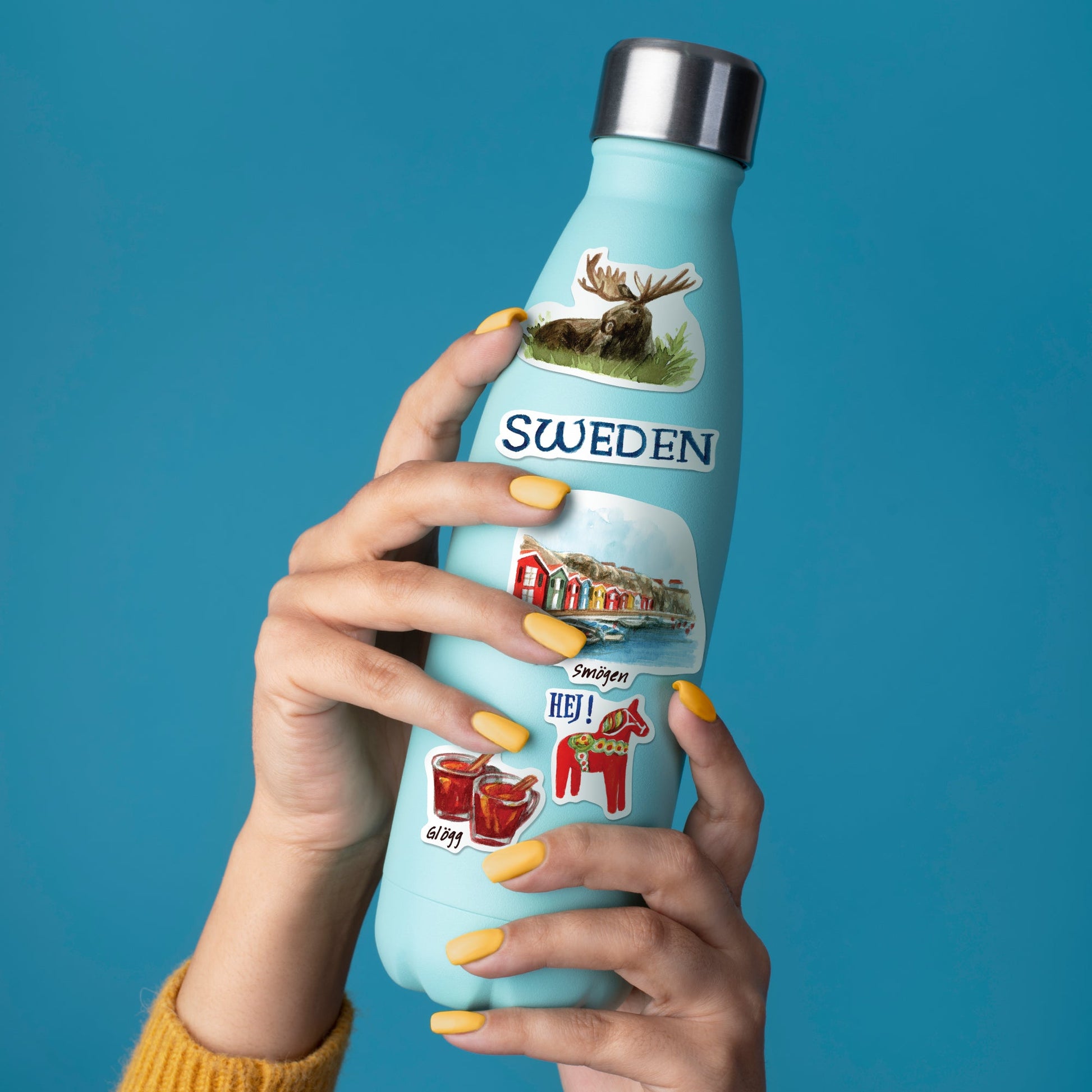 Stylish Sweden Travel Stickers (28pcs)