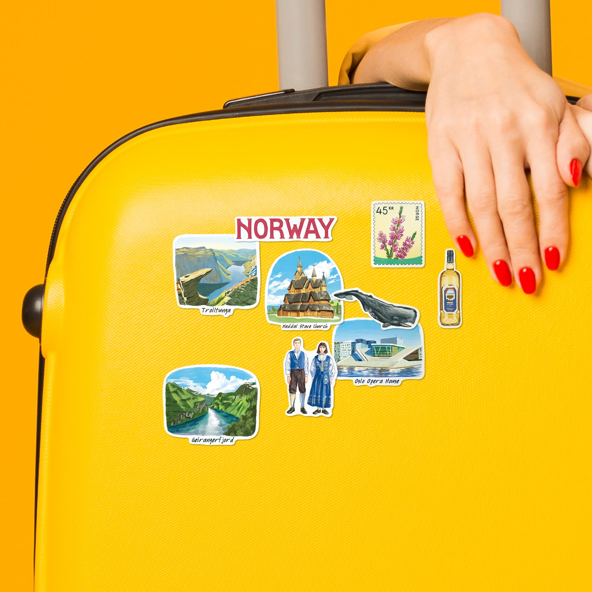 Nordic Norway Travel Stickers (28pcs)