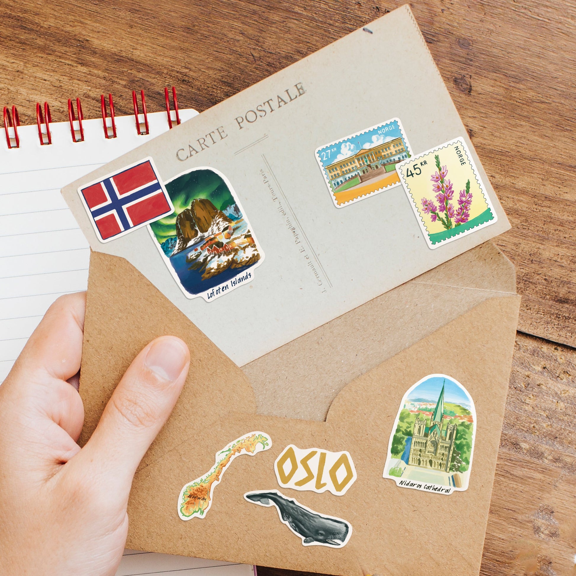 Nordic Norway Travel Stickers (28pcs)